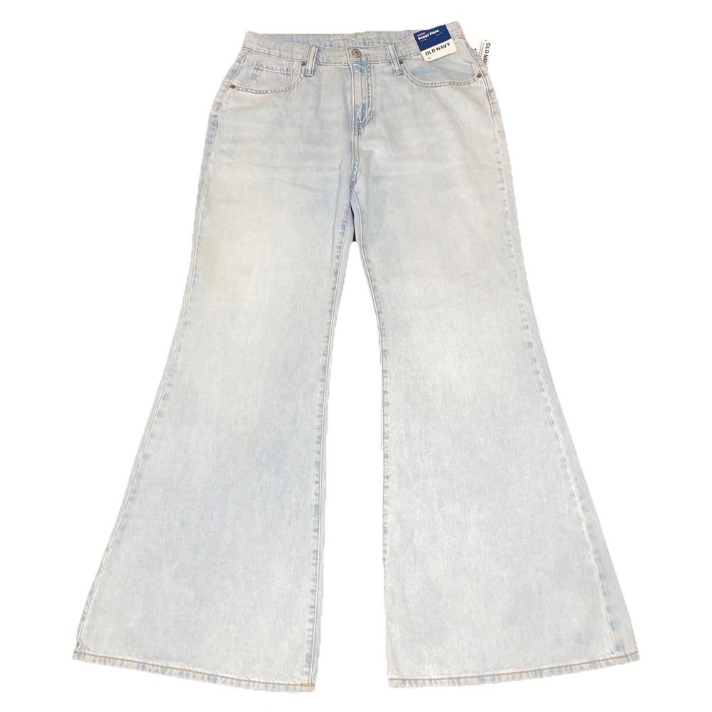 Old Navy High-Waisted Super Baggy Light Wash Flare Jeans NWT Size 18 - MSRP $35